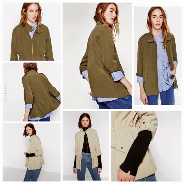 Khoác zara dư xịn size s màu rêu