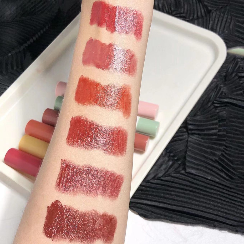 Son Sáp Tông Lì Mượt Môi Gợi Cảm Chống Nước Lâu Trôi 6 Màu Tùy Chọn Dễ Thương