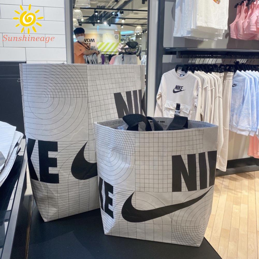 SUNAGE- ~Nike Print Large Shopper Bag One Shoulder Tote Backpack large capacity【SUNAGE-HOT Fashion】