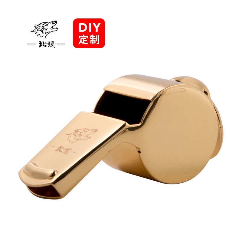 Còi Trọng Tài Bóng Đá/Bóng Rổ Bằng Đồng Nguyên Chất Màu Vàng