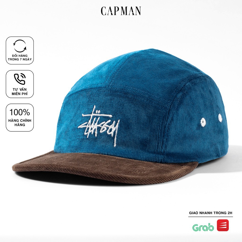 Mũ lưỡi trai CAPMAN chính hãng full box, nón kết nam snapback nhung CM39 màu xanh Xịn