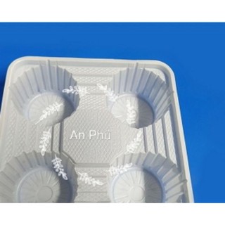 50 khay đựng ly trà sữa 4 ngăn đen trắng 4 ô đựng ly đáy bằng 360ml/500ml/600ml