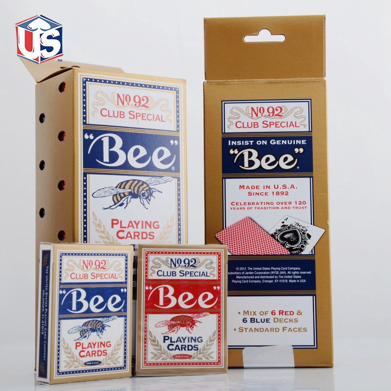 1 Deck USA Original Bee Playing Cards NO.92 Club Poker Magic Card Games Mgaic Tricks Props