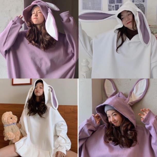 🍀 [RẺ VÔ ĐỊCH] Áo Hoodie Tai Thỏ Cực Xinh Iu🐰🐰(Hàng Có Sẵn Ảnh Thật) 🍀