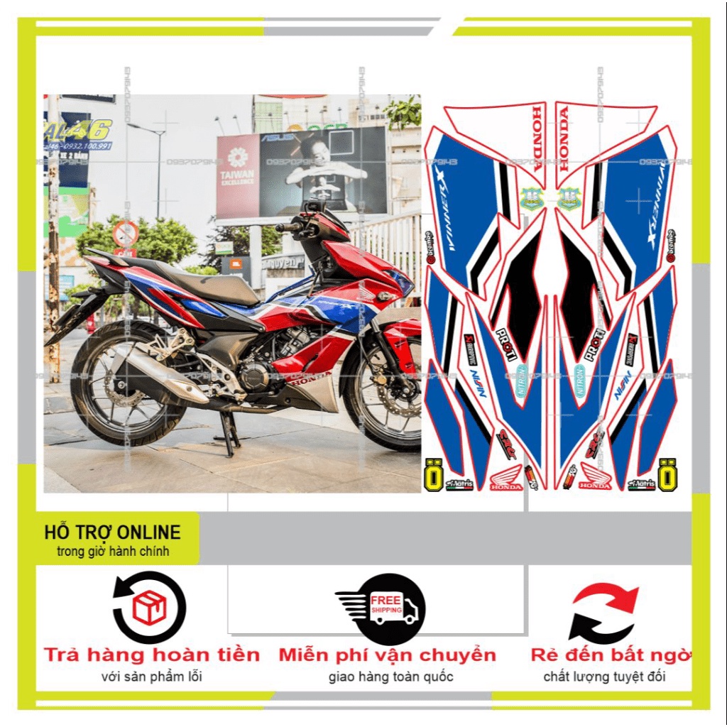 TEM XE WINNER X CHẾ MẪU ZIN -- SHIN DECAL 2