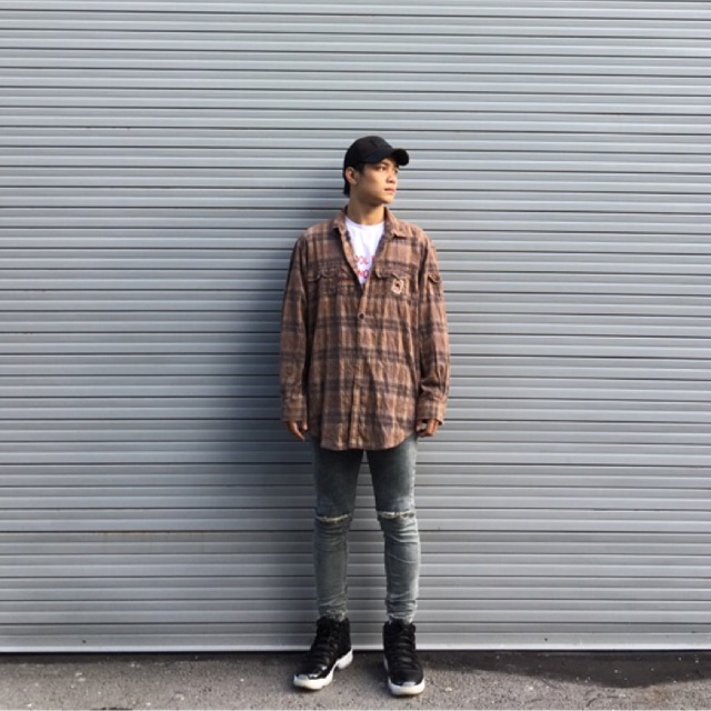 SƠ MI FLANNEL size L