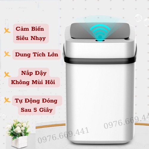 Thùng Rác Thông Minh Thùng Rác Cảm Biến Tự Động Đóng Mở Nắp Thiết Kế Sang Trọng Tiện Lợi Vệ SinhĐèn Rọi Ray Asaki