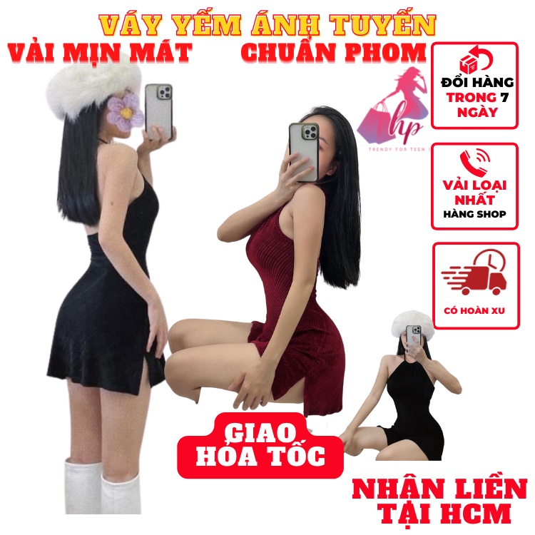 Váy đầm yếm nữ ánh nhũ hở lưng cột nơ dáng ngắn xẻ tà dáng chữ A  mầu đen kiểu hàn quốc thời trang VD115 | WebRaoVat - webraovat.net.vn