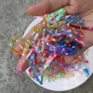  500g thun cột tóc sọc màu (được chọn màu)