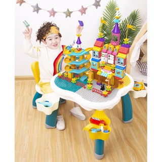 #SIÊU HOT# Đồ Chơi Cho Bé - Bàn Lego Đa Năng Hoa Anh Đào - Tặng Ghế Thỏ Và Bộ Lego 58 Chi Tiết
