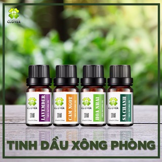 Bộ 4 chai tinh dầu cao cấp, tinh dầu lavender, tinh dầu tràm, tinh dầu hoa nhài, tinh dầu quế
