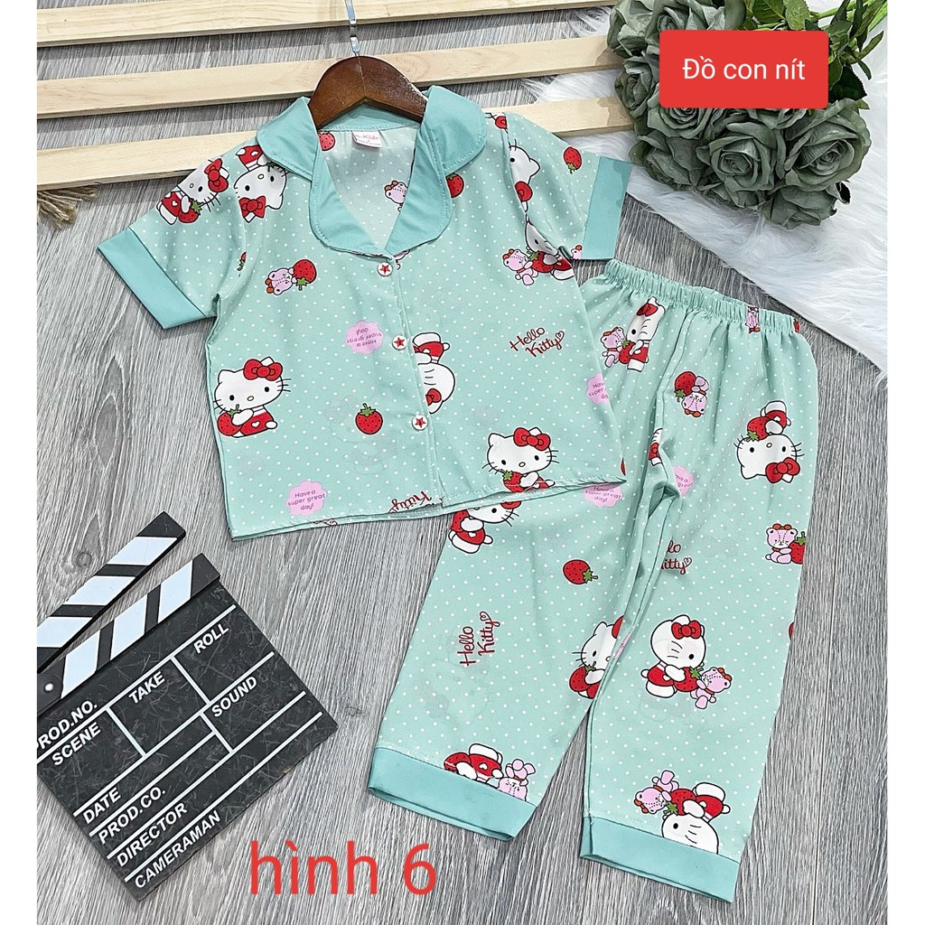 (11-24 KÝ) PIJAMA TAY NGẮN TIỂU THƯ - ĐỒ BỘ TRẺ EM