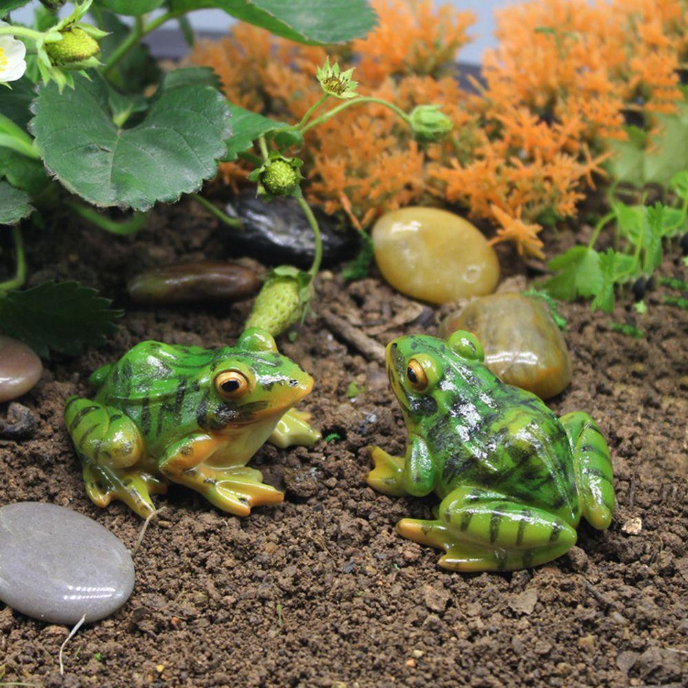 Set 24 Tượng Ếch Handmade Mini Trang Trí Tiểu Cảnh / Trong Nhà / Ngoài Trời