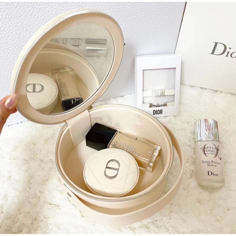 Túi tròn dior đựng mỹ phẩm, trang sức (HÀNG order)