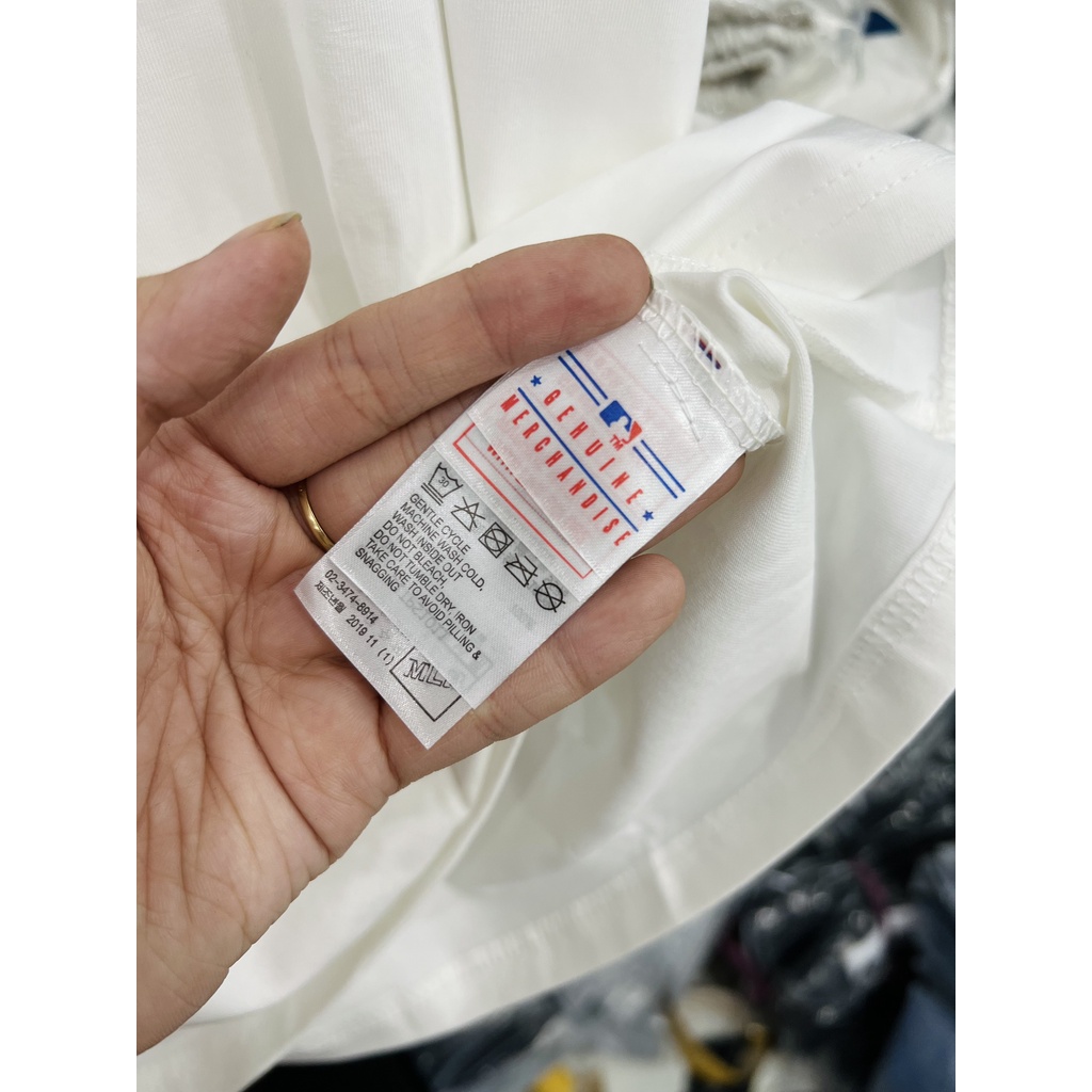 MẪU MỚI- ẢNH THẬT Áo phông Nam Nữ MLB Like LinhBee trắng tay Lỡ From Rộng Hàng Xuất Khẩu Xịn phong cách Hàn quốc