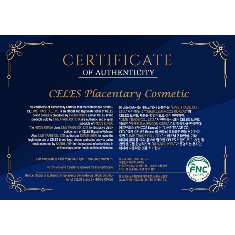 Kem Celes Nhau Thai Cừu Placentary Cream Premium