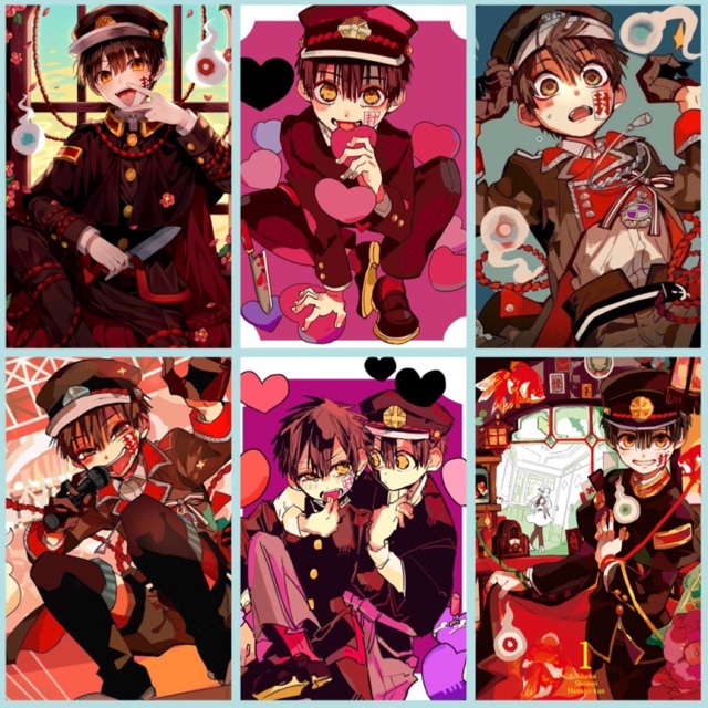 5 poster hanako-kun , tranh dán tường hanako-kun
