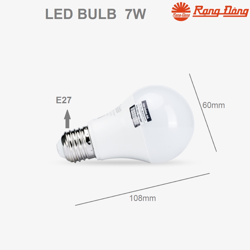 Bóng đèn led tròn 7W Rạng Đông