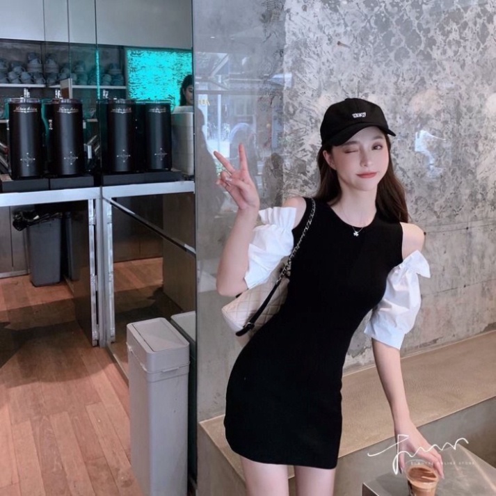 Váy Body Dáng Ngắn Nữ Khoét Vai Hàng Quảng Châu, Đầm Váy Dự Tiệc Ôm Body Sexy Form Chuẩn Quyến Rũ | BigBuy360 - bigbuy360.vn