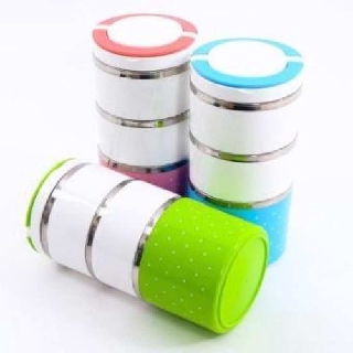CÀ MEN GIỮ NHIỆT 3 TẦNG CHẤM BI