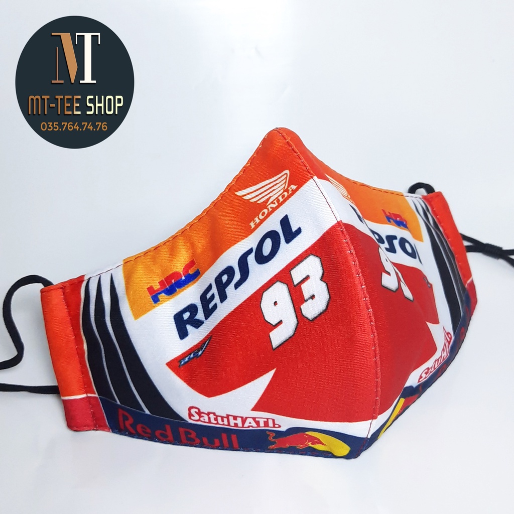 KHẨU TRANG 3D XE ĐUA MOTO GP FORM NAM NỮ - 4 LỚP BẢO VỆ " KHÁNG GIỌT BẮN - SIÊU KHÁNG KHUẨN " Made in Thailand