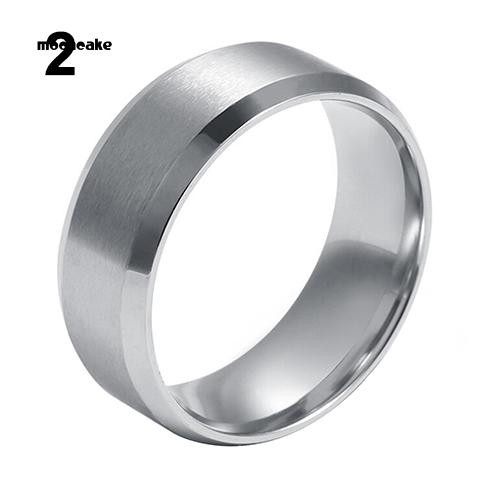 Nhẫn titan cá tính bản 8mm thời trang unisex