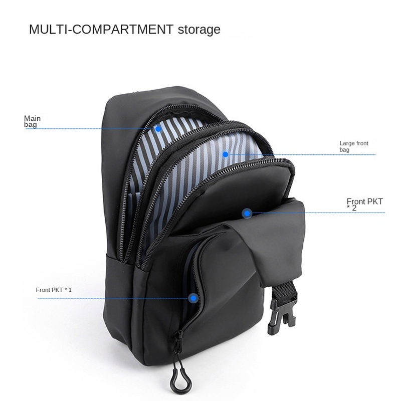 CSONLINEMALL Túi Đeo Chéo Ngực Chống Thấm Nước Mới Cho Nam