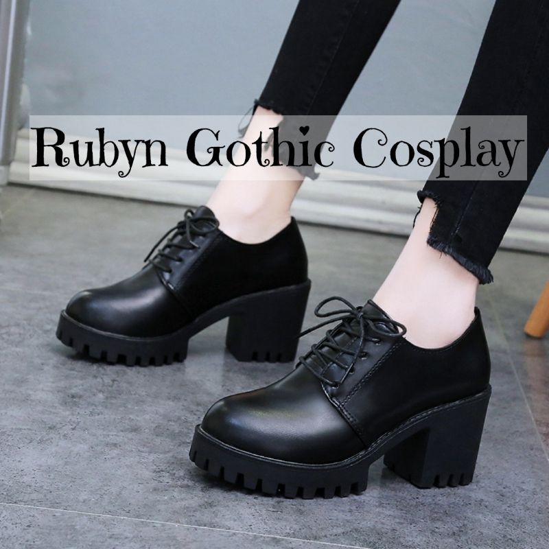 [Video+Ảnh thật]  Giày Boots cao gót mẫu mới, giày cao gót phong cách gothic (Size 35 - 40 )