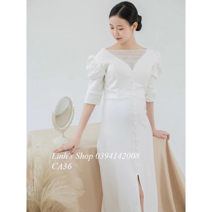 Đầm Bầu Váy Bầu Chụp Ảnh Nghệ Thuật Ôm Body Sang Chảnh CA36