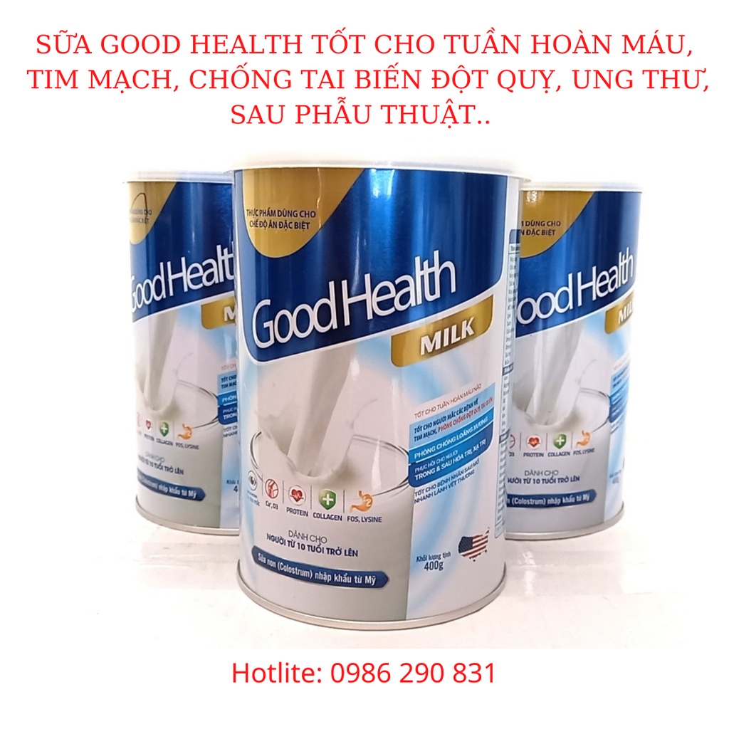 Sữa cho người ung thư Good Health Milk ,bổ sung dinh dưỡng,tốt cho người Tim mạch, sau phẫu thuật, tốt cho tuần hoàn máu