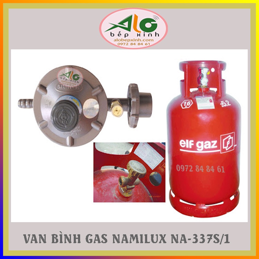 🌻 Van điều áp Namilux / Van bình ga Namilux NA-337S/1 🌻  dùng cho bình gas màu đỏ, có ngắt gas tự động - Alo Bếp Xinh