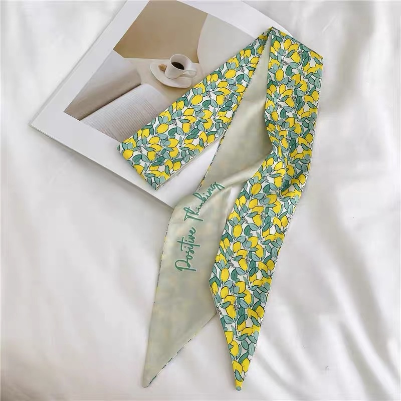 Khăn Choàng Cổ Nhỏ Bằng Ruy Băng Thắt Nơ Đa Năng Trang Trí Túi Xách Nữ