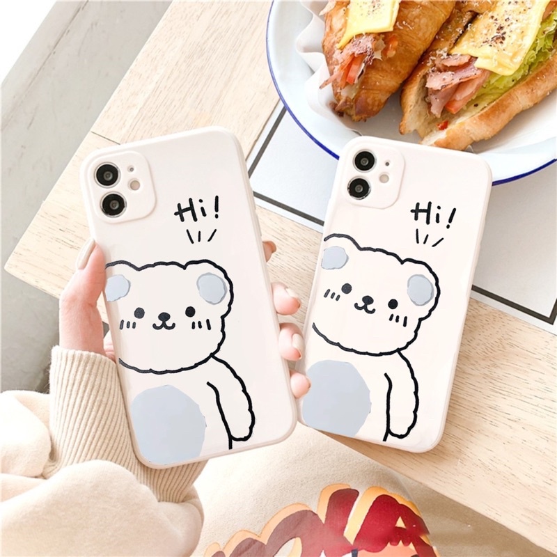 Ốp lưng BVC hình gấu teddy cute hihi  5 6 5s/6/6plus/6s/6splus/7/7plus/8/8plus/x/xr/xs/11/12/pro/promax/13/13Promax