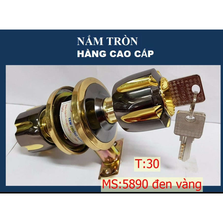 Ổ KHOÁ TAY NẮM TRÒN HIỆU FINSON DOORLOCK PHỐI MÀU VÀNG ĐEN SANG TRỌNG GIÁ SẬP SÀN CÒ NGẮN-CÒ DÀI