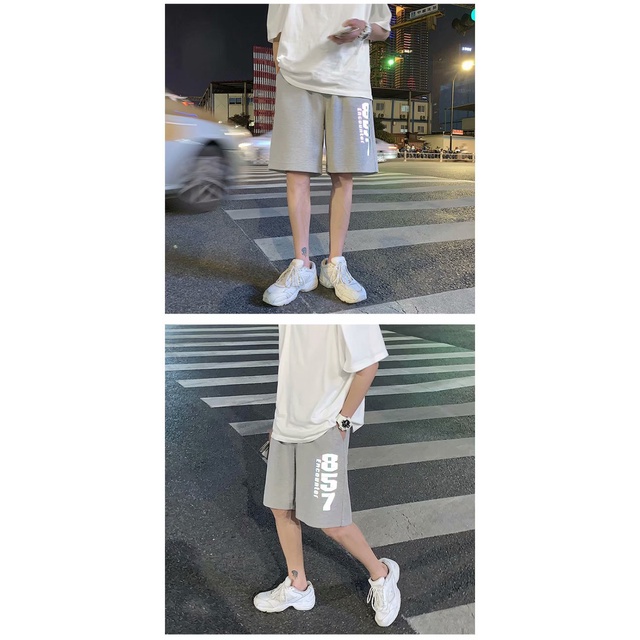 Quần short thể thao in hình phản quang thời trang mùa hè cho nam size M-8XL