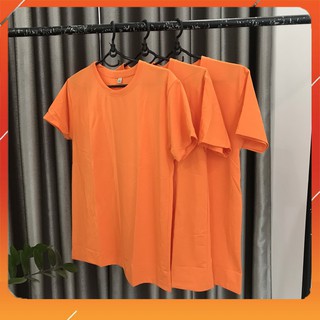 Áo thun trơn nam nữ màu cam nhạt