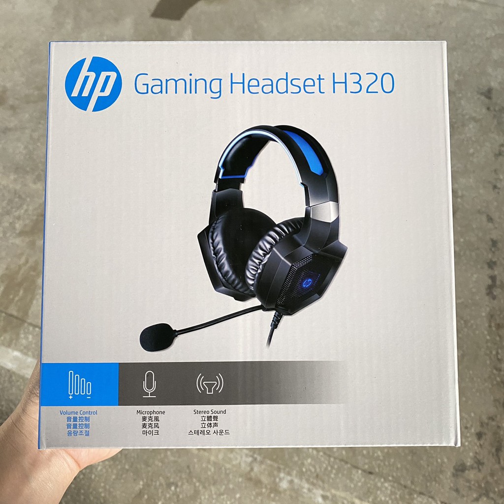 Tai Nghe Máy Tính Có Mic Gaming Led Rgb Headphone Chụp Tai HP H320 Tai Nghe Laptop Nghe Nhạc Chơi Game Có Dây