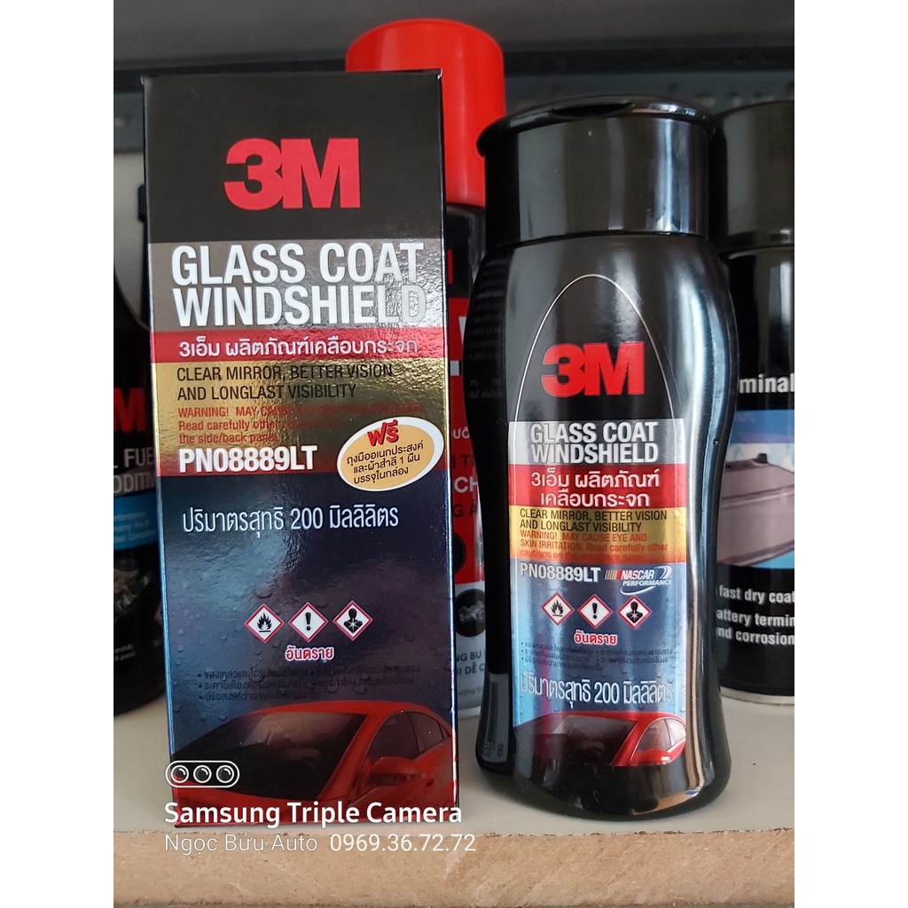 3M GLASS COAT WINDSHIELD 08889LT - Dung dịch hạn chế bám nước trên kính