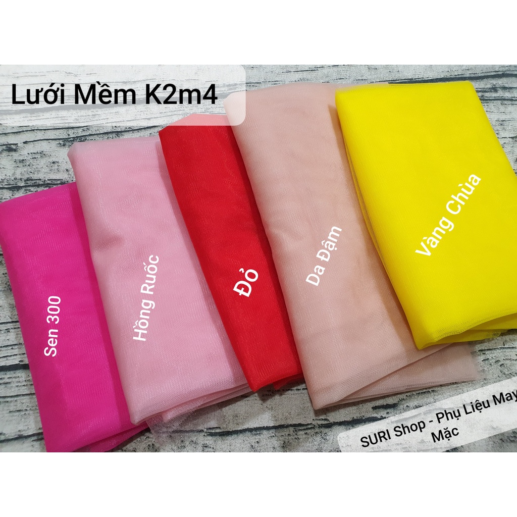VOAN LƯỚI MỀM Khổ 2m4 - Voan lưới Tutu L30