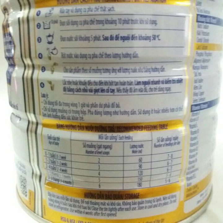 Sữa Vinamilk Optimum Gold HMO step 4-900g cho bé 2-6 tuổi