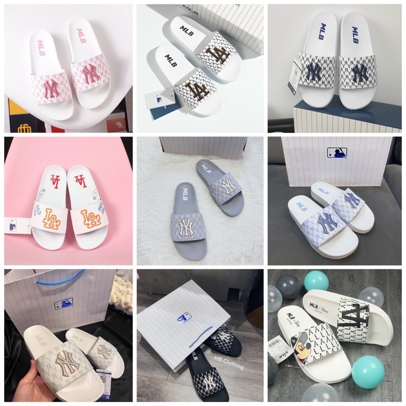 ⚡Sập sàn⚡ Dép nữ nam NY-LA đủ màu thêu nổi quai ngang cao cấp