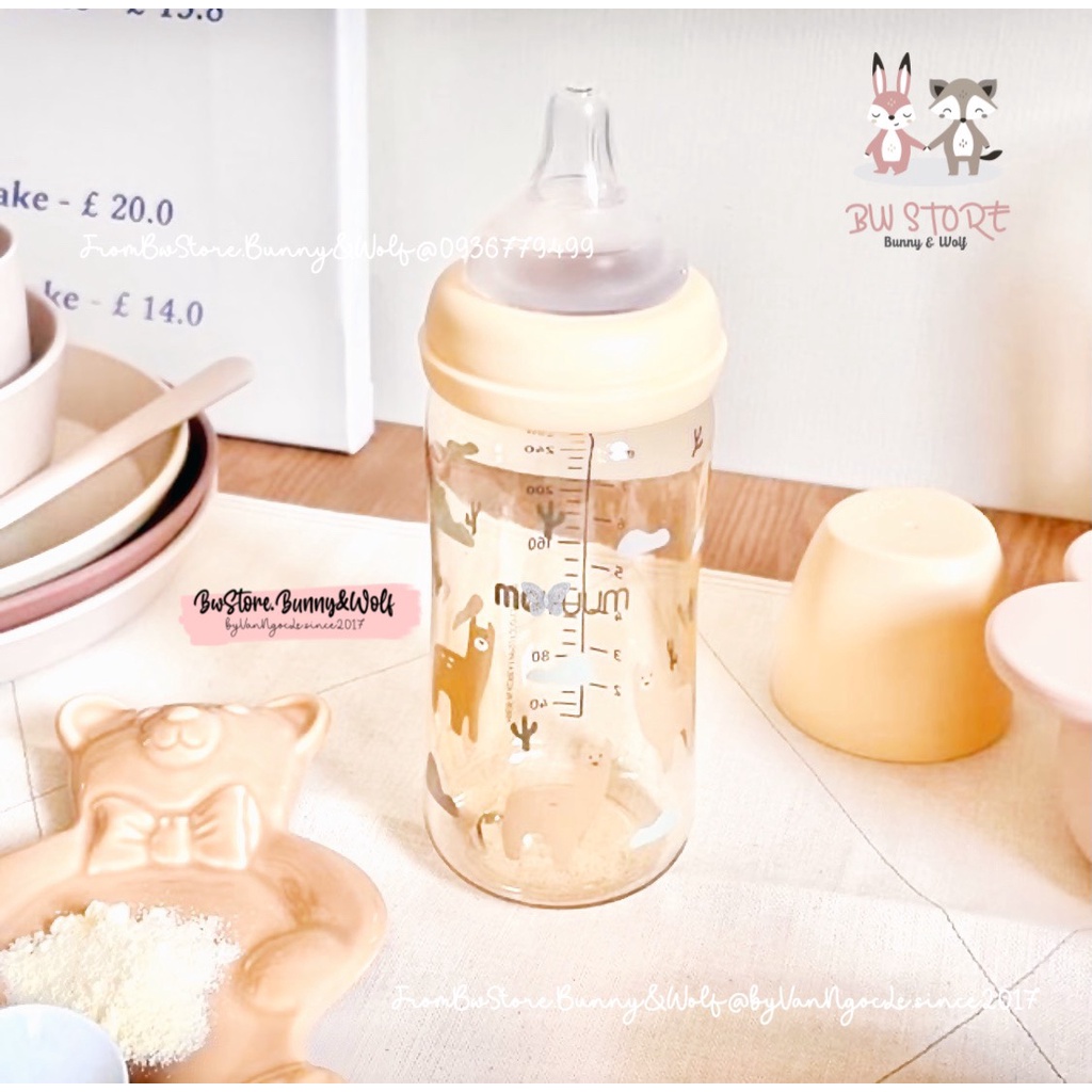 Bình Sữa Moyuum Llama Limited Hàn Quốc - phiên bản lạc đà giới hạn - size 170ml/270ml