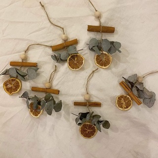 Lát Cam Khô Buộc Quế, Lá Táo Dùng Decor, Trang Trí Giáng Sinh