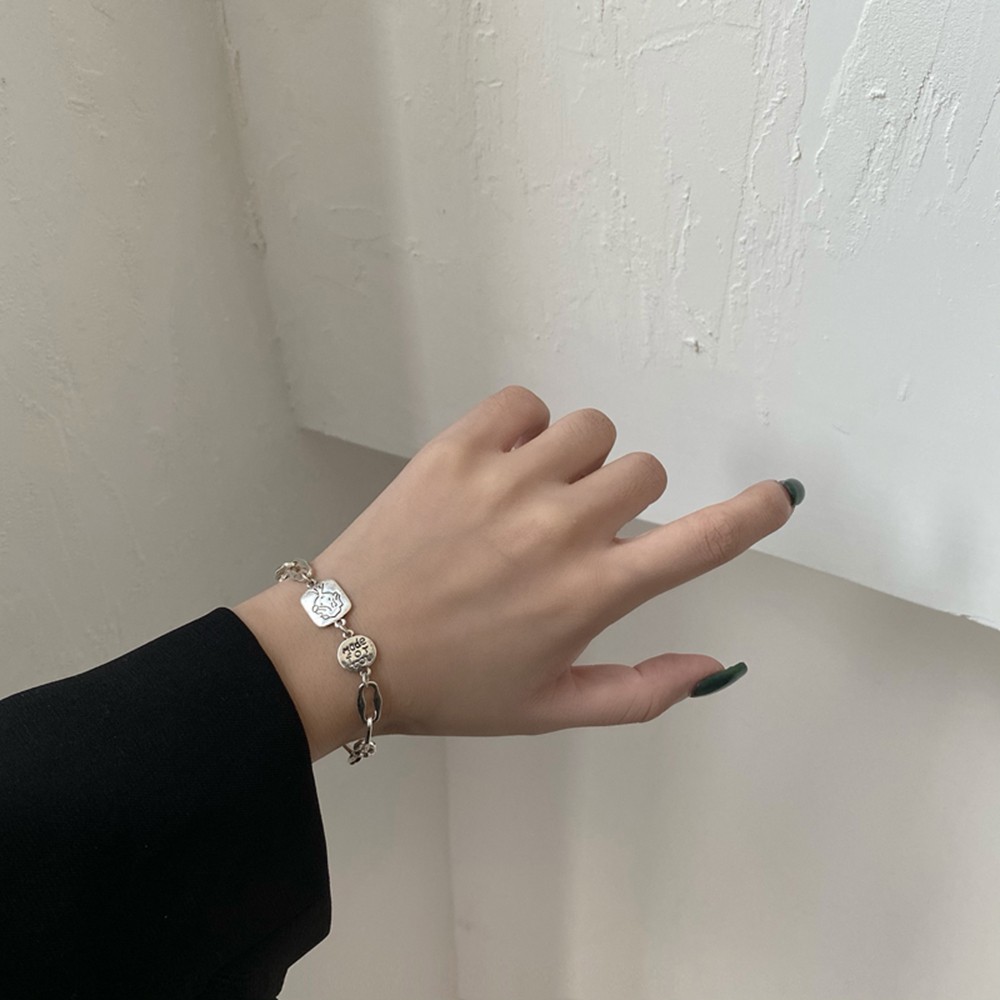 [Mã FAMAYFA giảm 10K đơn 50K] Vòng đeo tay xi mạ bạc phong cách Hàn Quốc cho nữ | BigBuy360 - bigbuy360.vn