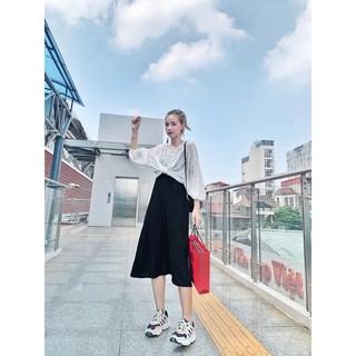 SET ĐẦM THUN MAXI + ÁO TRƠN TAY DÀI✌🏻