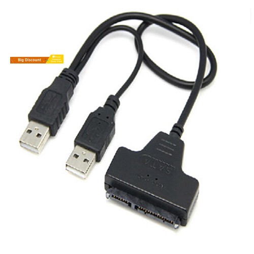 Cáp Chuyển Đổi Cổng Sata 7 + 15 Pin 22 Sang Usb 2.0 Cho Laptop 2.5 Hdd Laptop