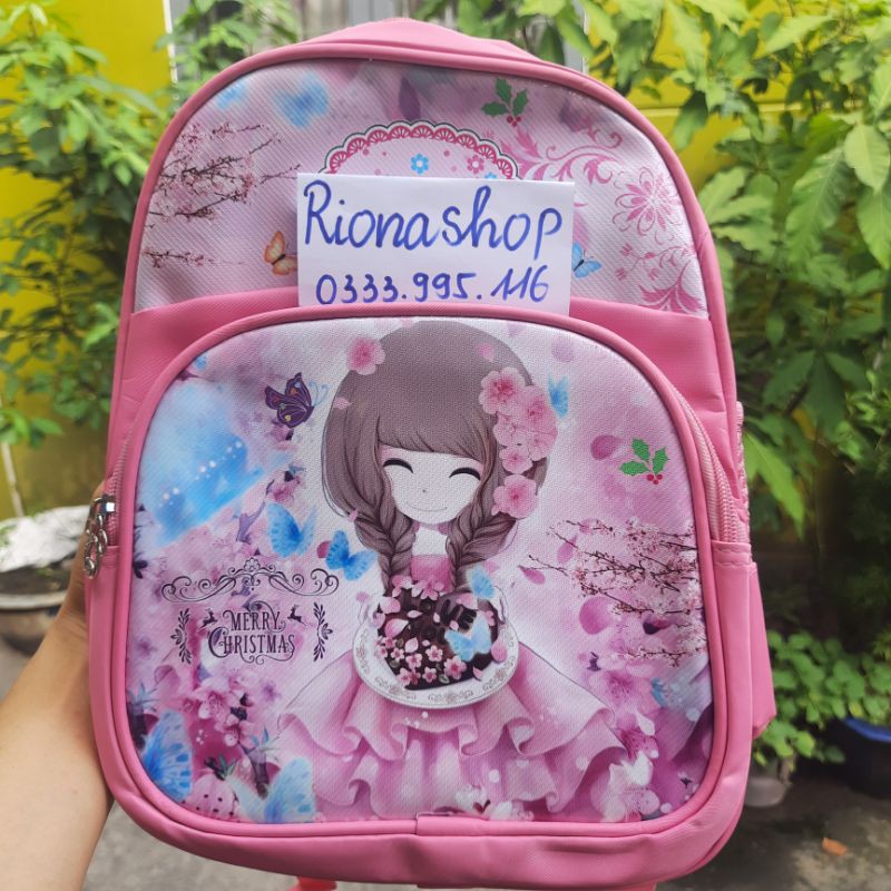 Balo cho bé mẫu giáo mầm non cho đi học cặp trẻ em bé trai gái hoạt hình chú chó cứu hộ, công chúá elsa pony Rionashop