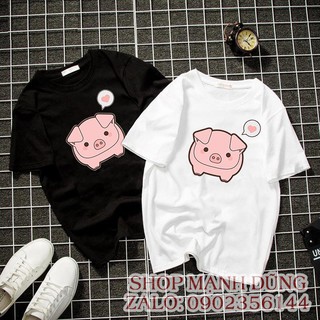 Áo Thun Nam Nữ Heo Chibi [Cute Pig Chibi T-shirt] --- (Nhận In Theo Yêu Cầu Inbox) --- SHC