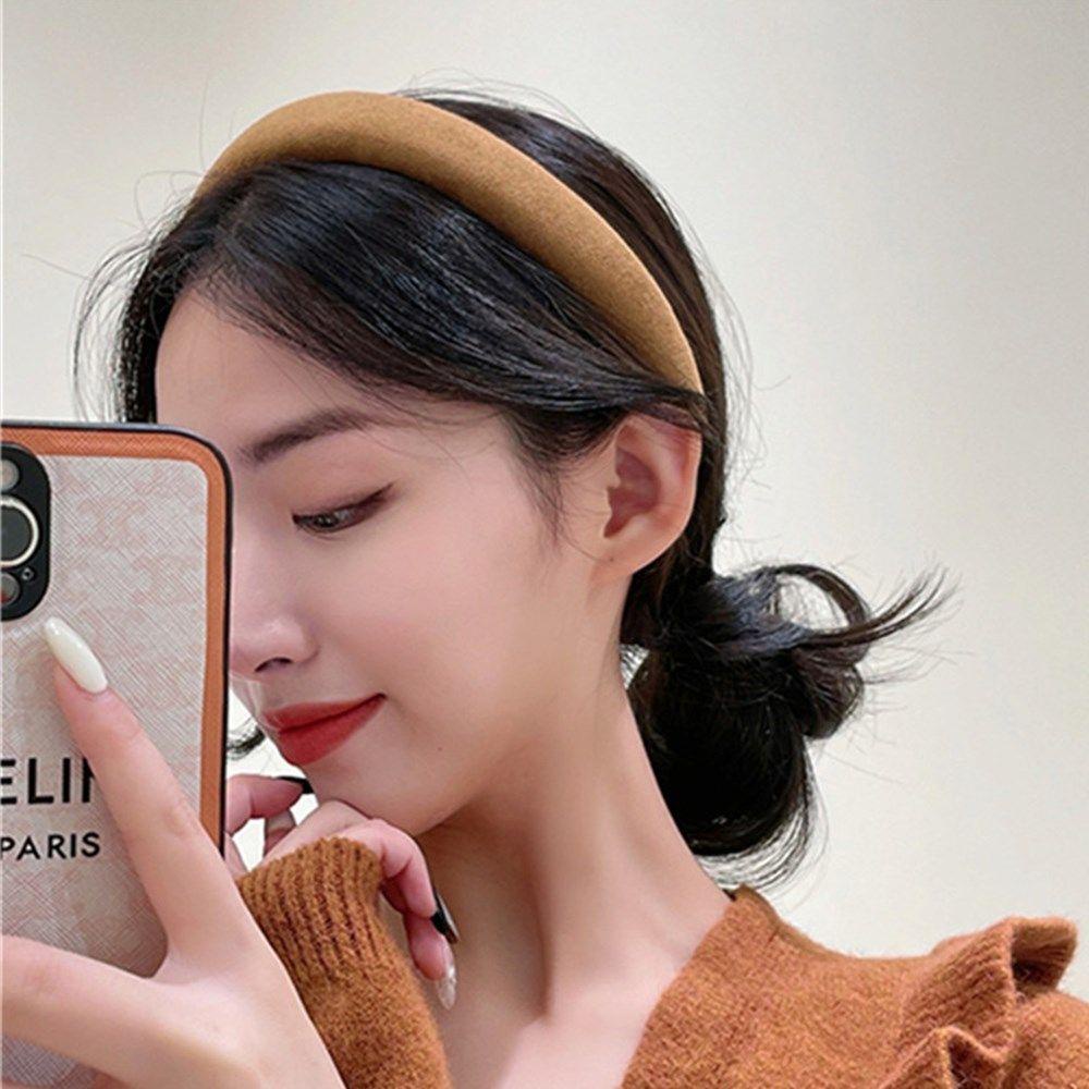 Băng Đô Bản Rộng Màu Trơn Thời Trang Ngọt Ngào