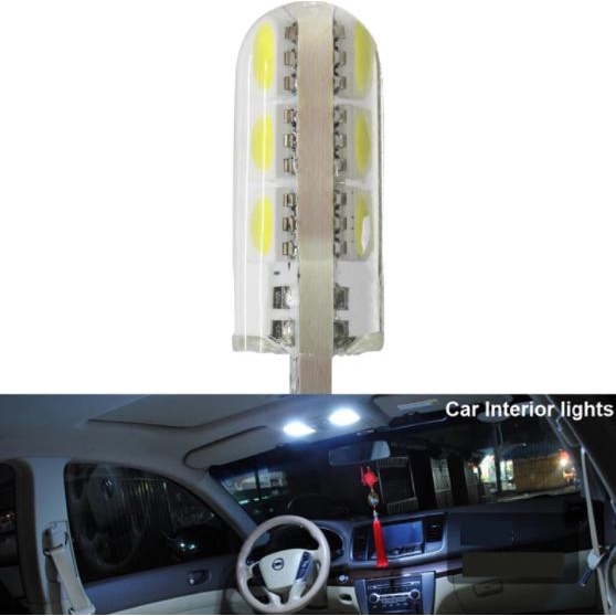 T10-6smd-5050-nháyF1, Set 2 bóng đèn t10 led t10 sáng liên tục & nháy F1 sáng gắn demi xi nhan xe máy ô tô